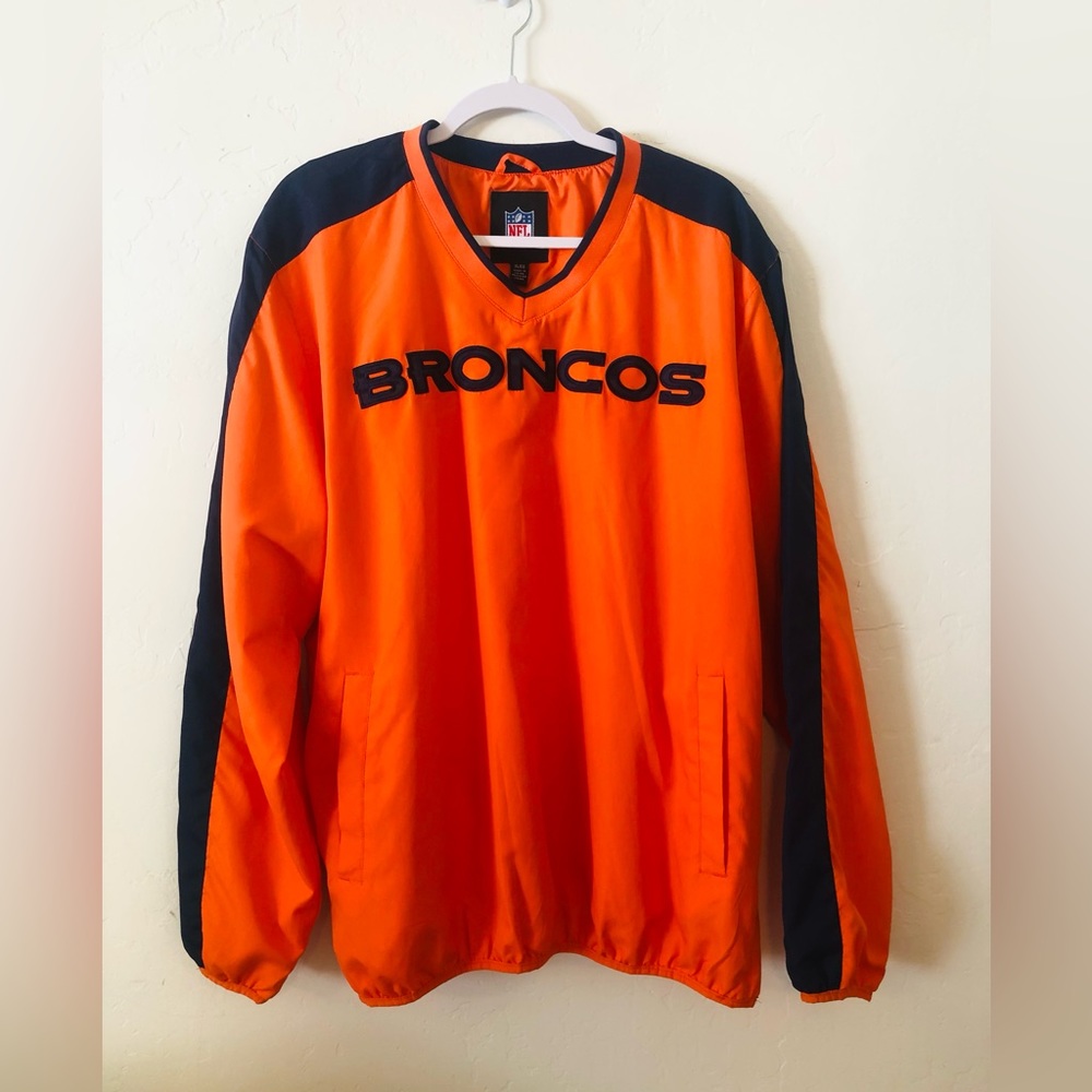 FINAL! DENVER BRONCOS SIDE ZIP OFFICIALLY LICENSED WINDBREAKER UNISEX